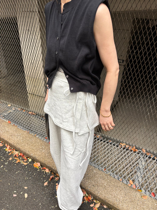 layered sweat pants　　