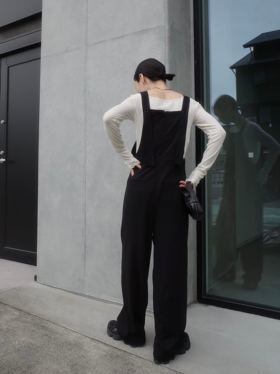 square neck salopette　　