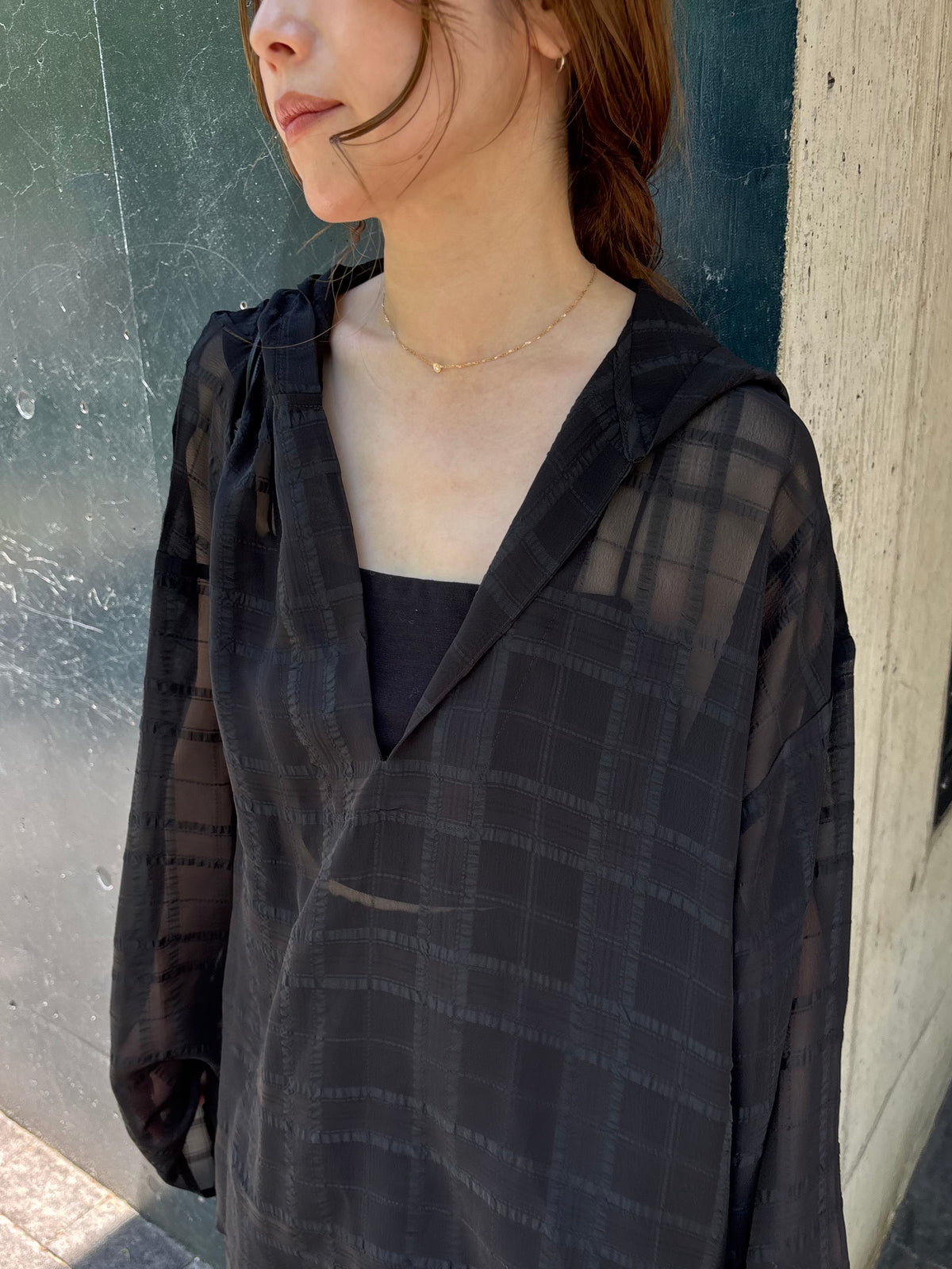 sheer check pants