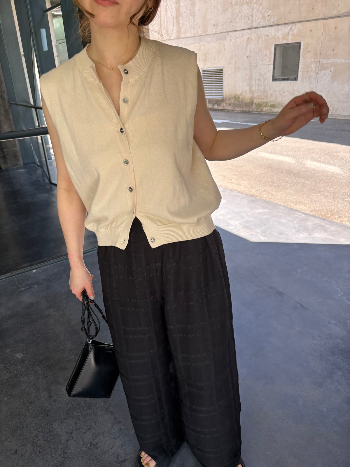 sheer check pants
