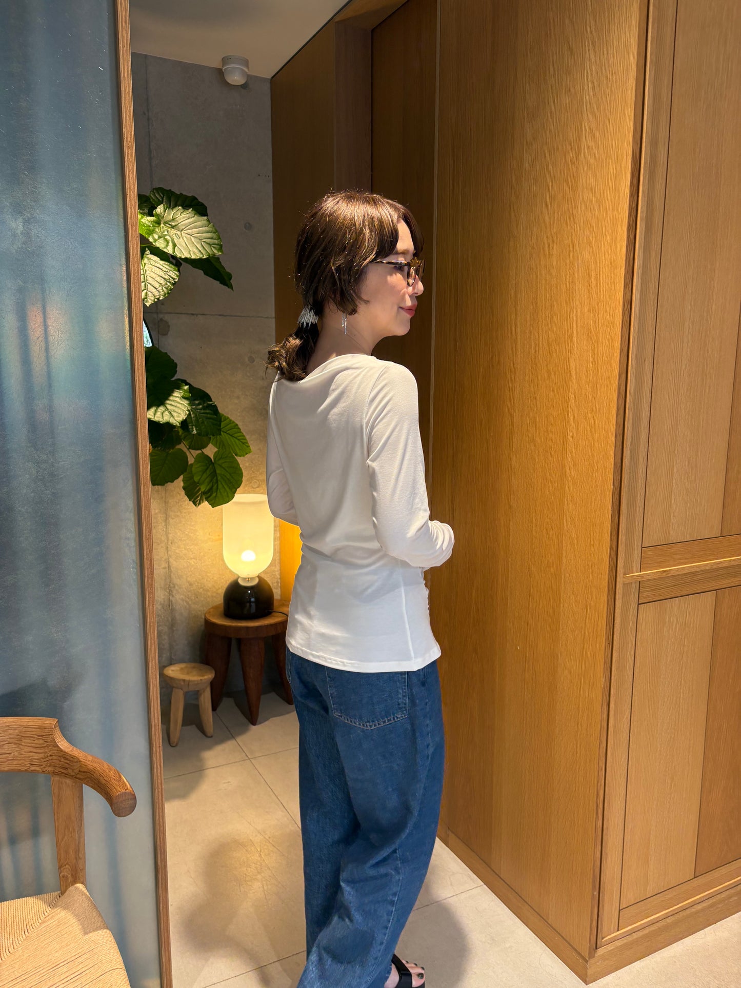 2wayshoulder slit tops