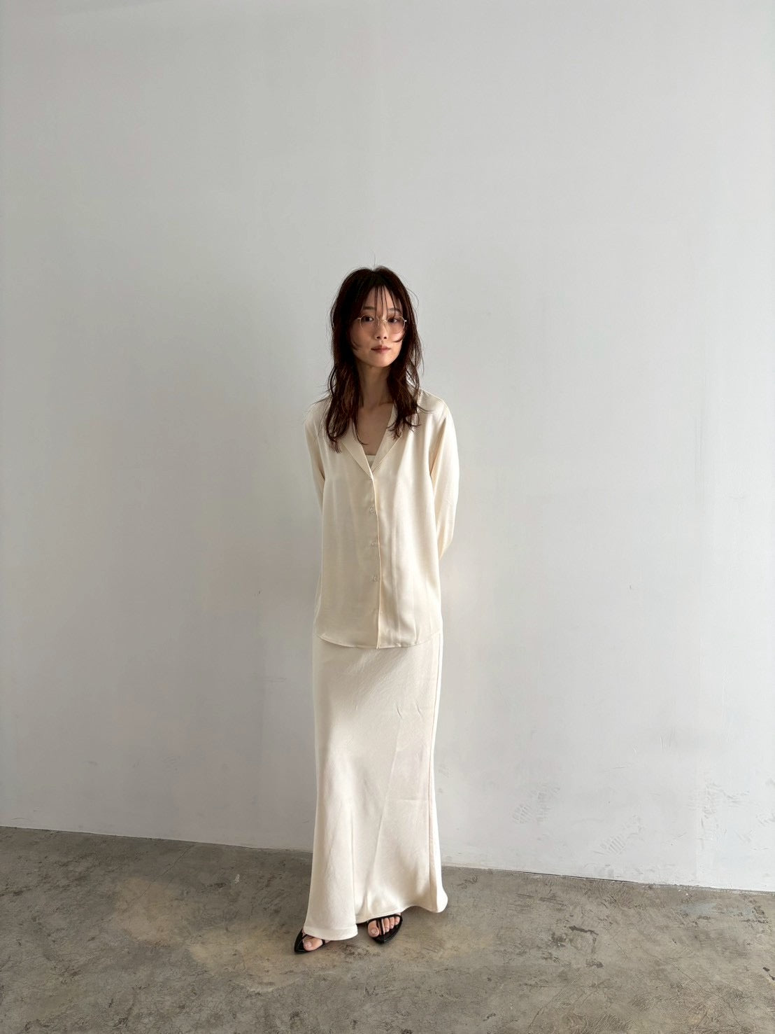 satin long skirt　　　　　　　　　　　