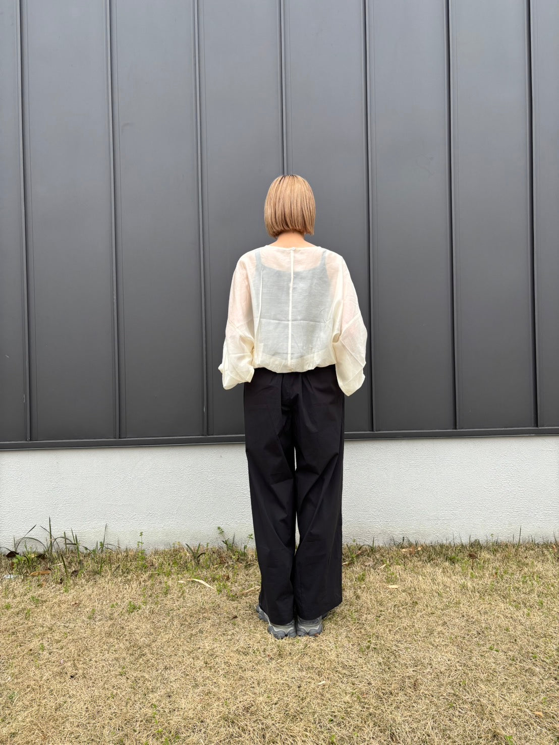 gather wide pants　　