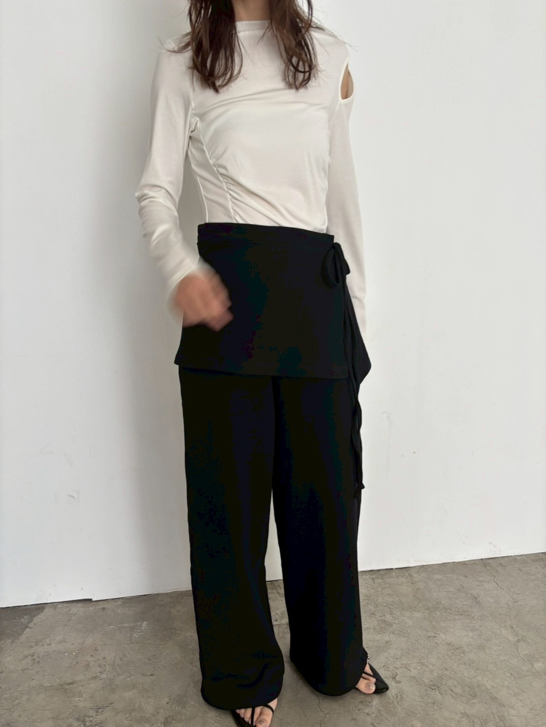 layered sweat pants