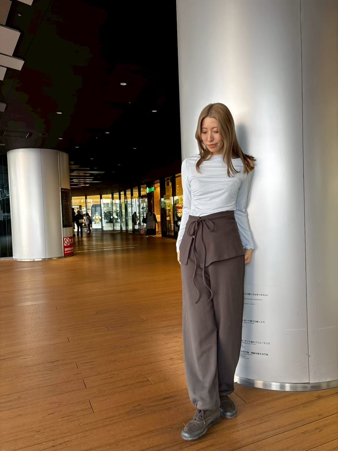 layered sweat pants