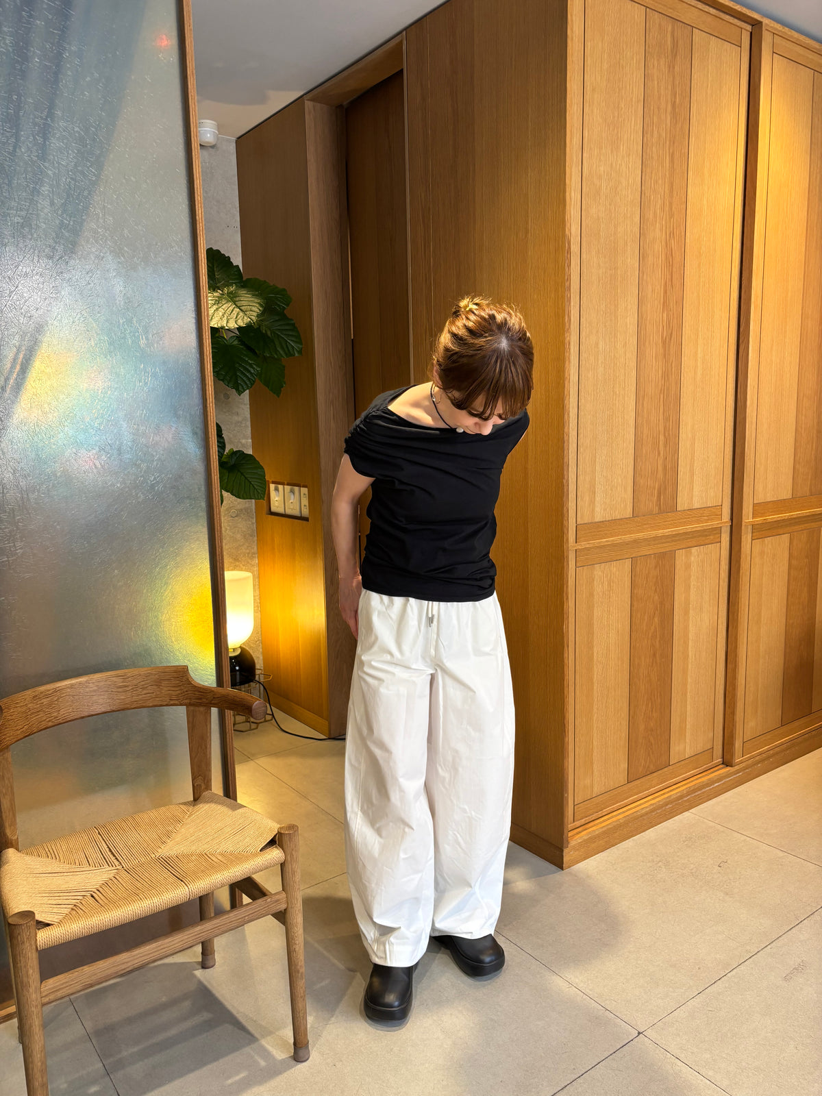 barrel leg pants　　