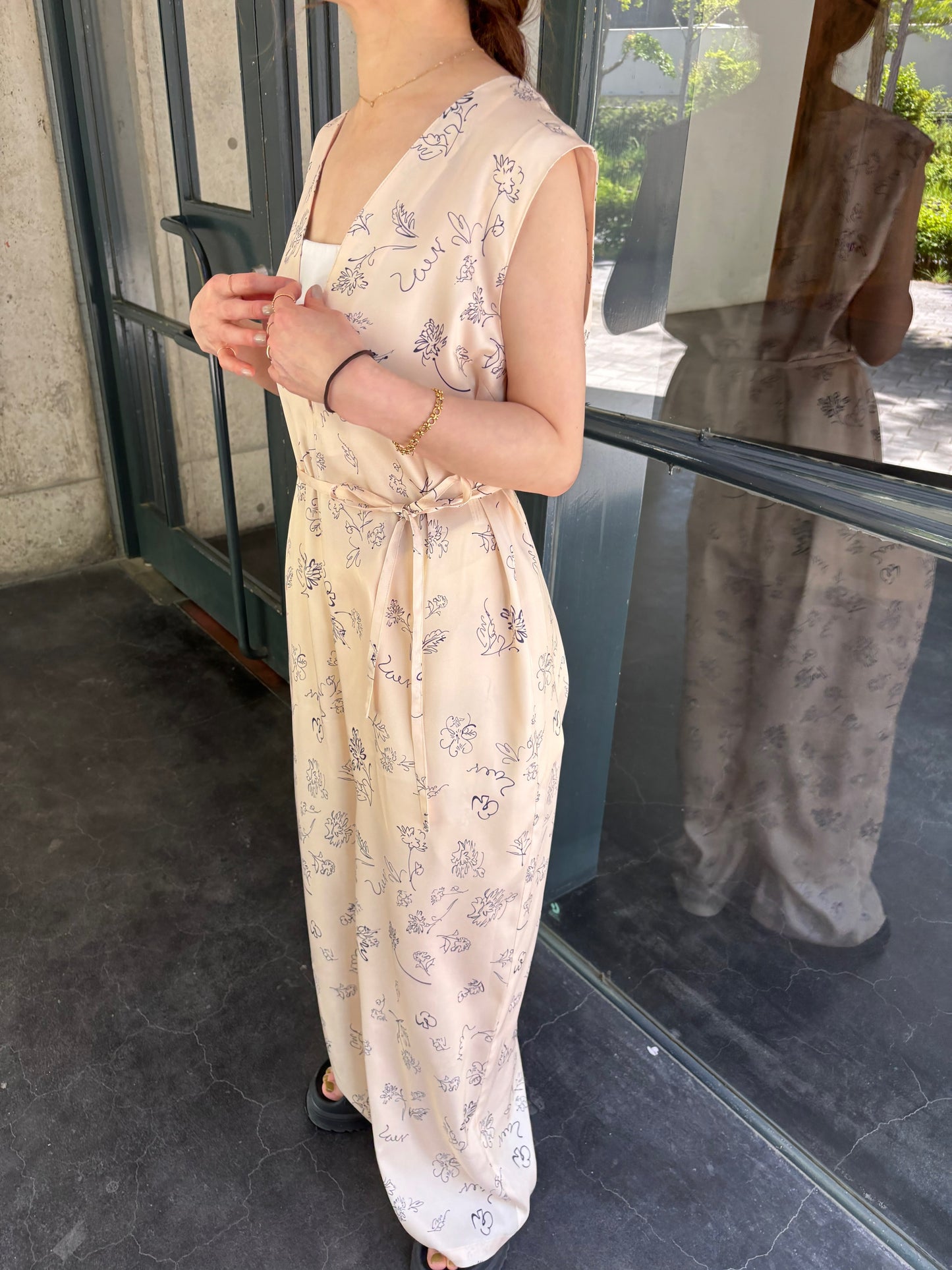 flower vneck all-in-one　　　
