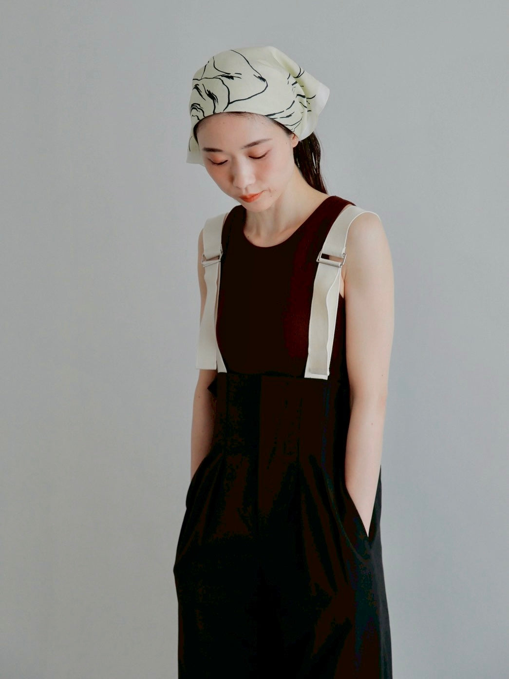 suspender wide pants