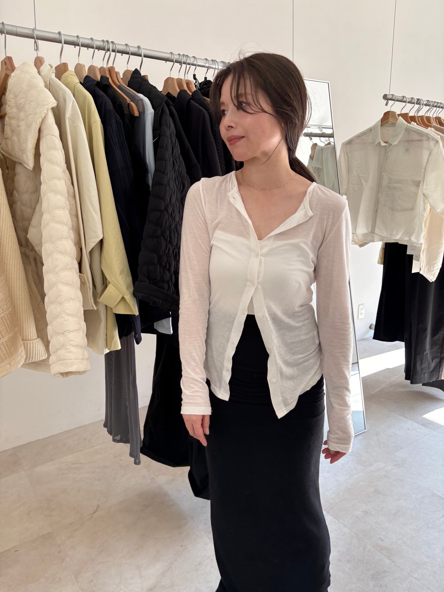 sheer soft cardigan　　