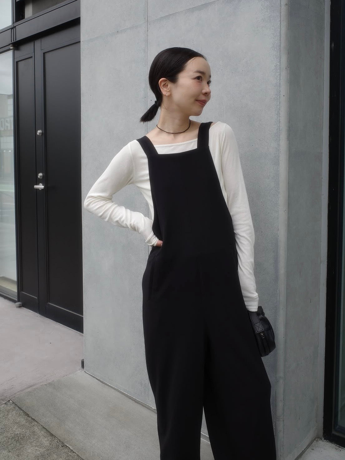 square neck salopette　　