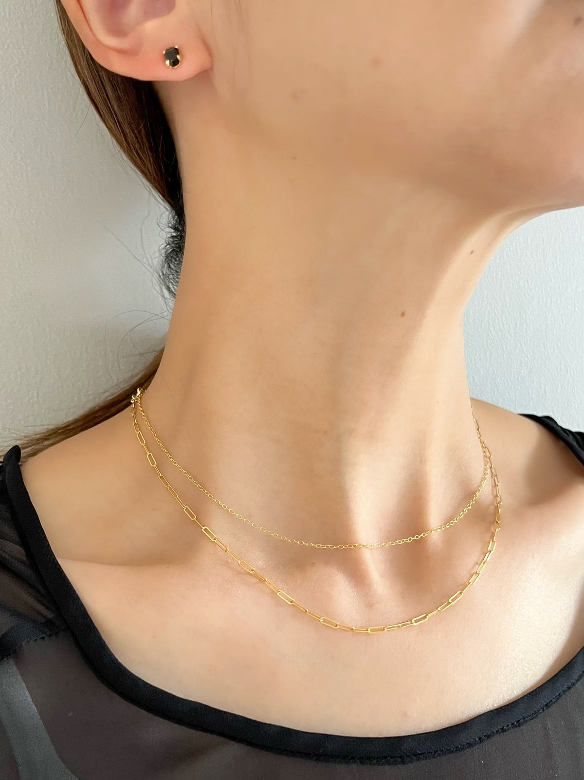 14kgf oval chain necklace