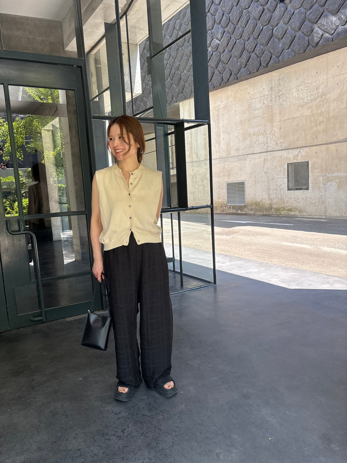 sheer check pants