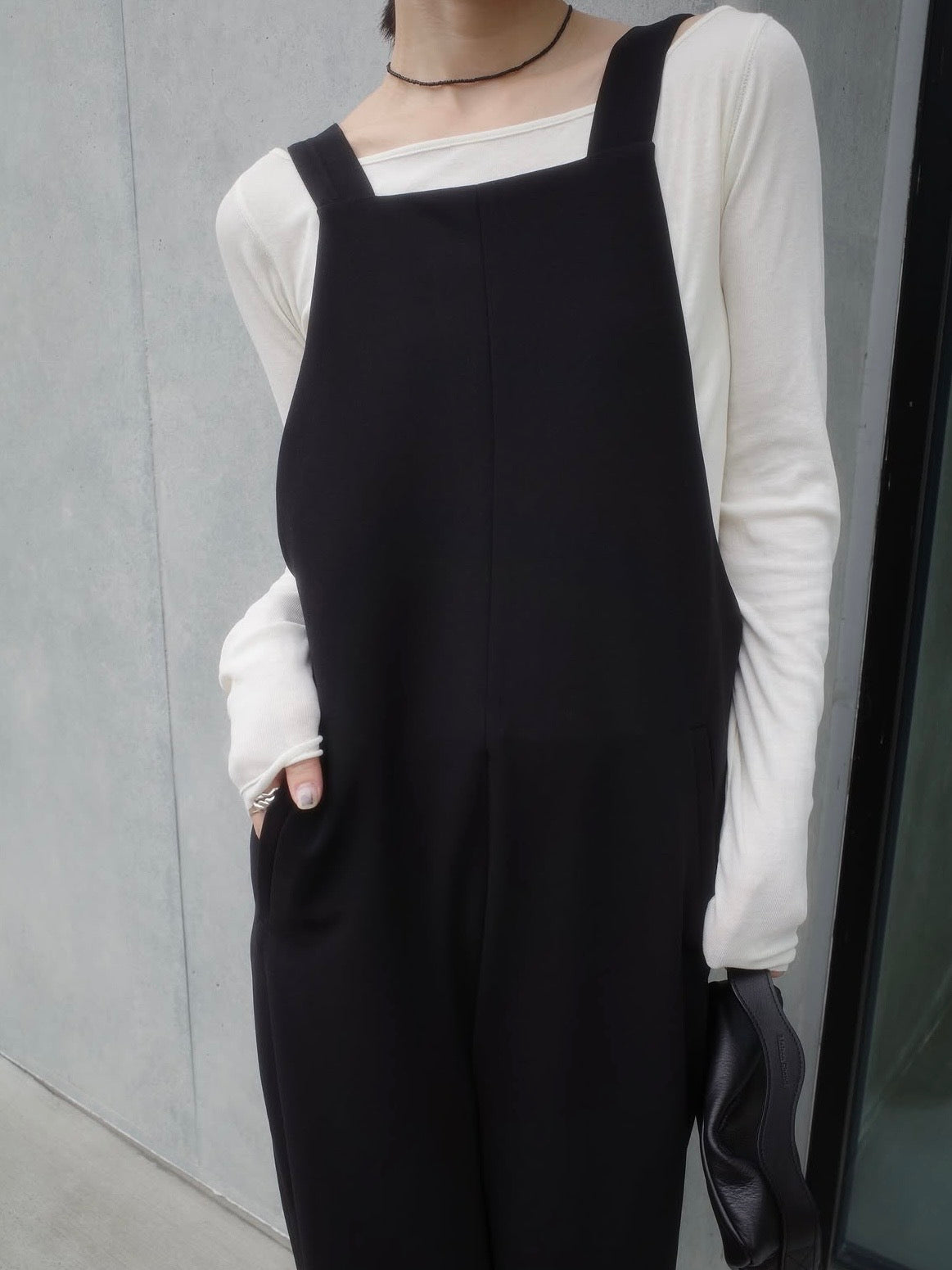 square neck salopette　　