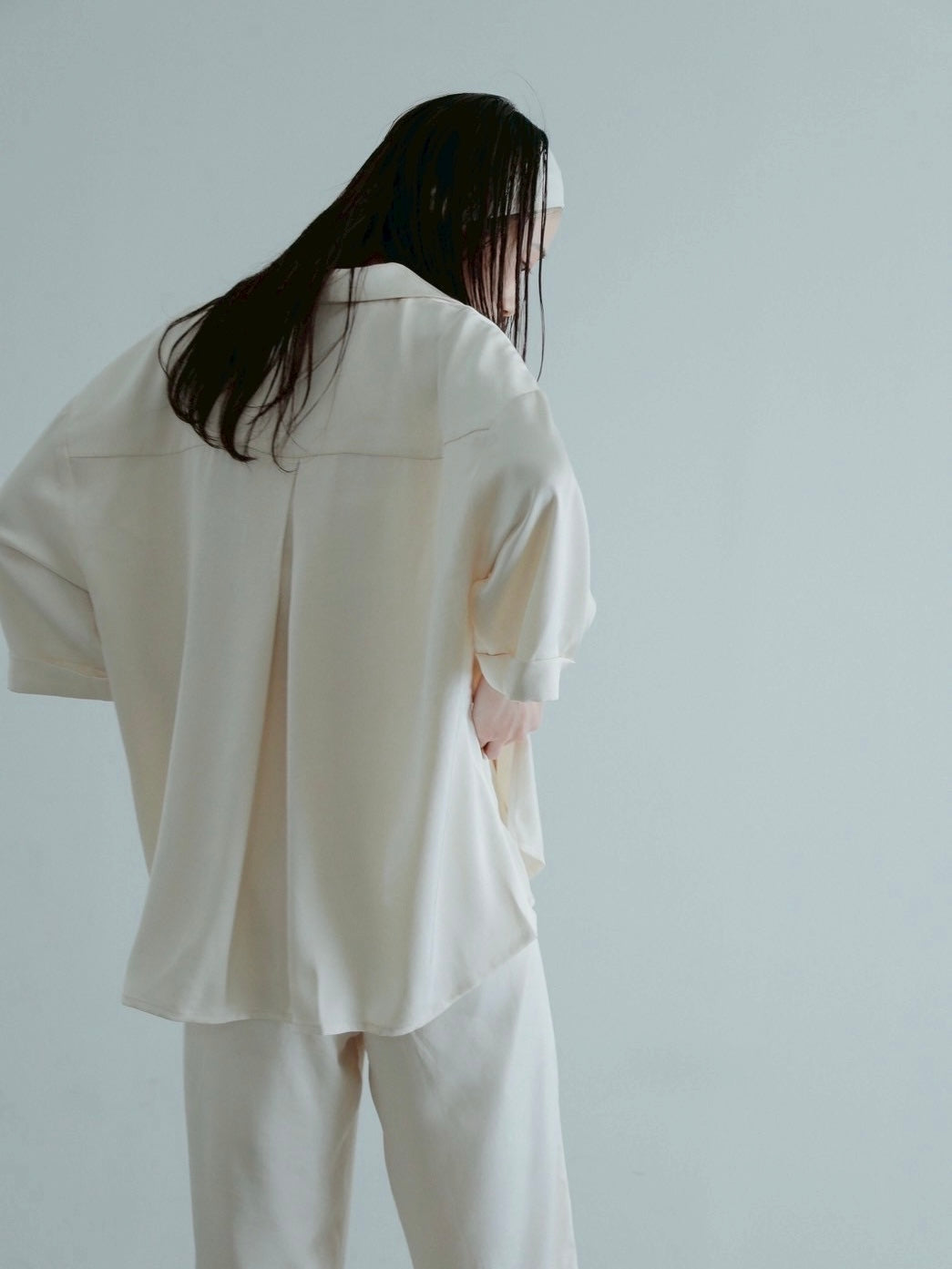 satin shirt jacket