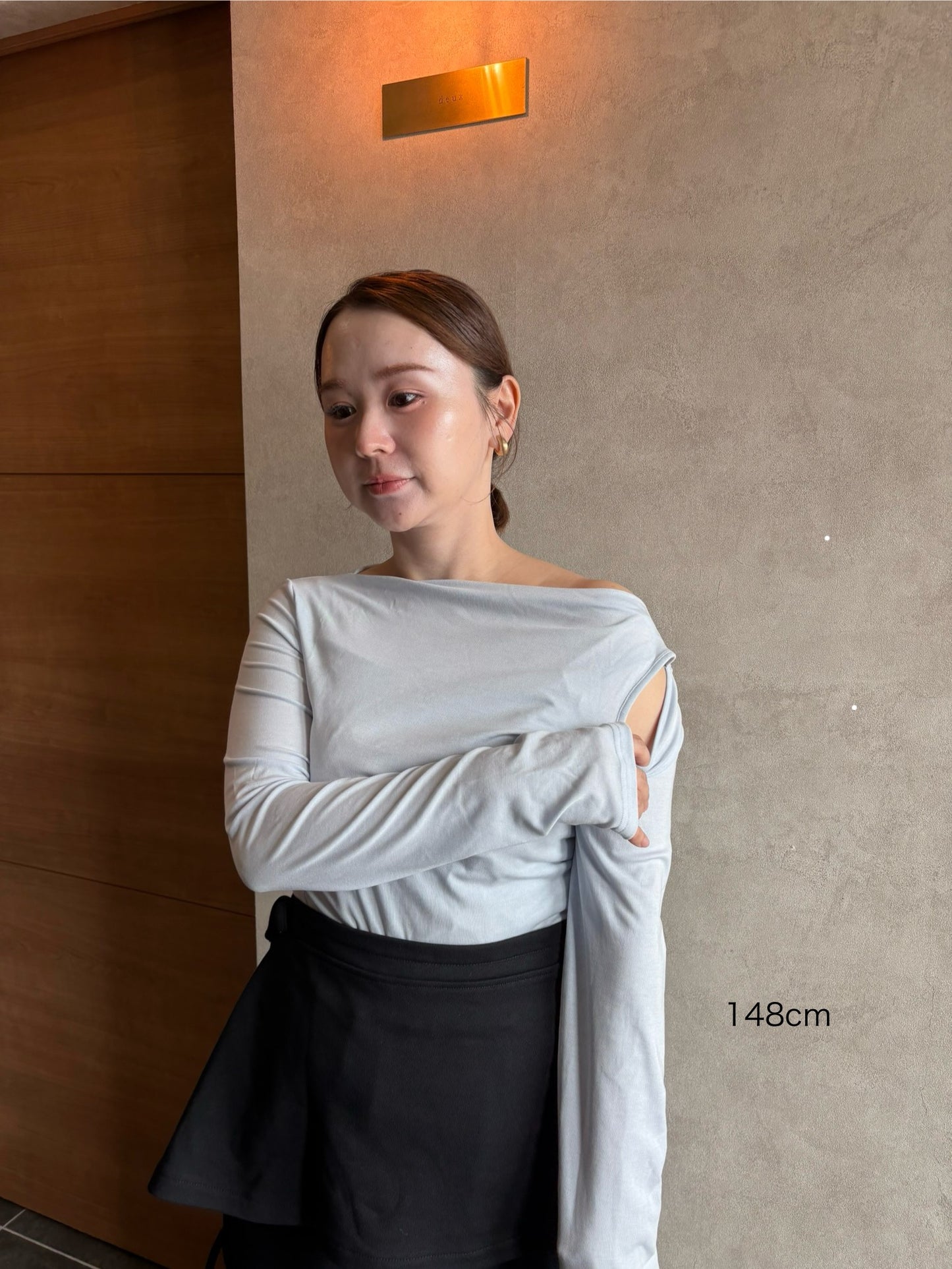 2wayshoulder slit tops