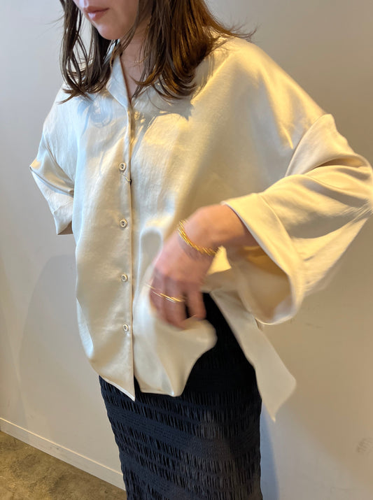 satin shirt jacket