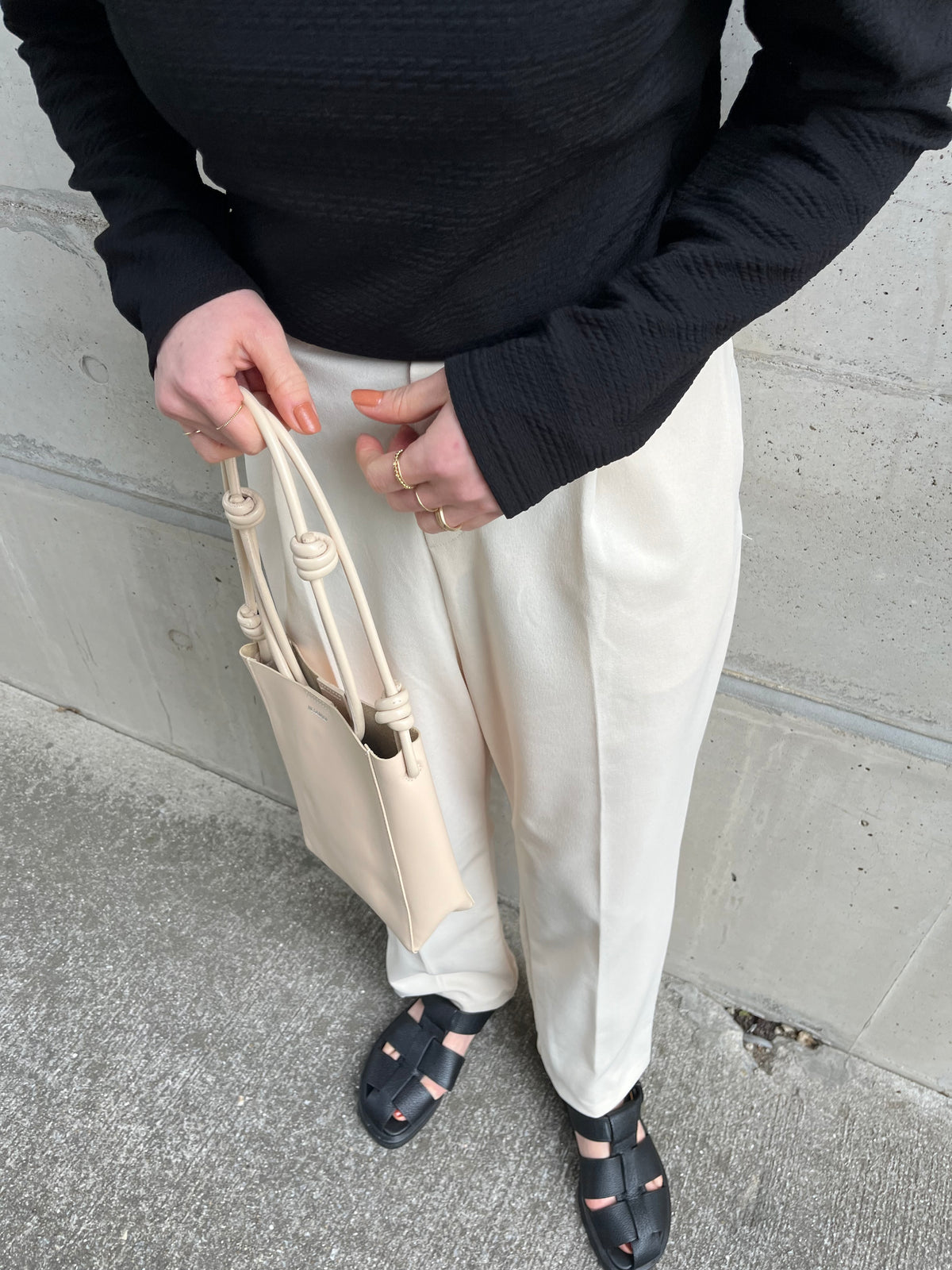 relax tuck pants　